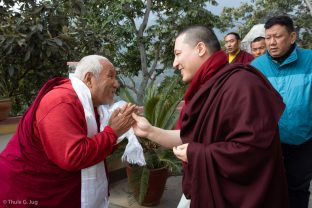 Karmapa visited the retreat centre at Pharping and various local holy sites