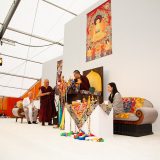 Traditional welcome ceremony for Thaye Dorje, His Holiness the 17th Gyalwa Karmapa, and Thugseyla at the Europe Center in Germany.