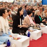 Traditional welcome ceremony for Thaye Dorje, His Holiness the 17th Gyalwa Karmapa, and Thugseyla at the Europe Center in Germany.