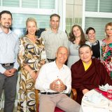 Thaye Dorje, His Holiness the 17th Gyalwa Karmapa, shares dinner with Lama Ole and guests at the Europe Center in Germany.