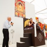 Thaye Dorje, His Holiness the 17th Gyalwa Karmapa, gives the empowerment of Chenresig to over 6,000 students at the Europe Center in Germany.