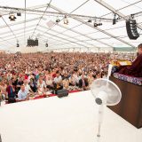 Thaye Dorje, His Holiness the 17th Gyalwa Karmapa, gives the empowerment of Chenresig to over 6,000 students at the Europe Center in Germany.