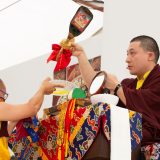 Thaye Dorje, His Holiness the 17th Gyalwa Karmapa, gives the empowerment of Chenresig to over 6,000 students at the Europe Center in Germany.