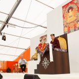 Thaye Dorje, His Holiness the 17th Gyalwa Karmapa, gives the empowerment of Chenresig to over 6,000 students at the Europe Center in Germany.