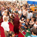 Thaye Dorje, His Holiness the 17th Gyalwa Karmapa, gives the empowerment of Chenresig to over 6,000 students at the Europe Center in Germany.