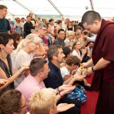 Thaye Dorje, His Holiness the 17th Gyalwa Karmapa, gives the empowerment of Chenresig to over 6,000 students at the Europe Center in Germany.