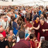 Thaye Dorje, His Holiness the 17th Gyalwa Karmapa, gives the empowerment of Chenresig to over 6,000 students at the Europe Center in Germany.