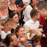 Thaye Dorje, His Holiness the 17th Gyalwa Karmapa, gives the empowerment of Chenresig to over 6,000 students at the Europe Center in Germany.