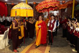 Thaye Dorje, His Holiness the 17th Gyalwa Karmapa, visits Indonesia in November 2019