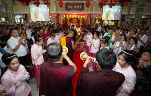 Thaye Dorje, His Holiness the 17th Gyalwa Karmapa, visits Indonesia in November 2019