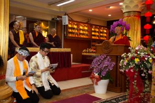 Thaye Dorje, His Holiness the 17th Gyalwa Karmapa, visits Indonesia in November 2019