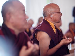 Day one in Dhagpo 2019: Thaye Dorje, His Holiness the 17th Gyalwa Karmapa, offers teachings and an empowerment to 3,000 students