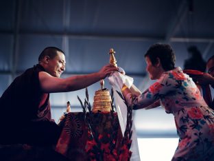 Day one in Dhagpo 2019: Thaye Dorje, His Holiness the 17th Gyalwa Karmapa, offers teachings and an empowerment to 3,000 students