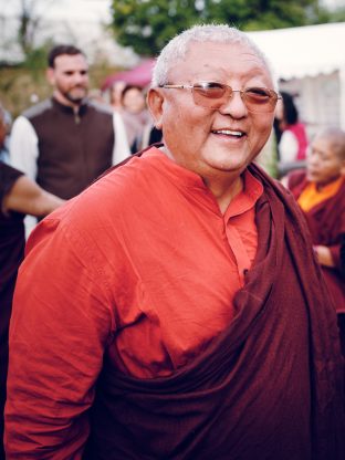 Day three in Dhagpo 2019: Thaye Dorje, His Holiness the 17th Gyalwa Karmapa, on the final day of his visit to Dhagpo Kagyu Ling. Photo / Tokpa Korlo