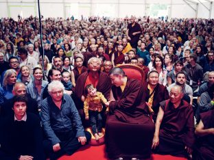 Day three in Dhagpo 2019: Thaye Dorje, His Holiness the 17th Gyalwa Karmapa, on the final day of his visit to Dhagpo Kagyu Ling. Photo / Tokpa Korlo