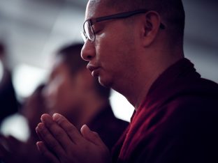 Day three in Dhagpo 2019: Thaye Dorje, His Holiness the 17th Gyalwa Karmapa, on the final day of his visit to Dhagpo Kagyu Ling. Photo / Tokpa Korlo