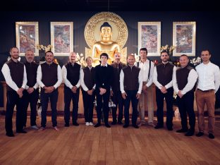 Day three in Dhagpo 2019: Thaye Dorje, His Holiness the 17th Gyalwa Karmapa, on the final day of his visit to Dhagpo Kagyu Ling. Photo / Tokpa Korlo