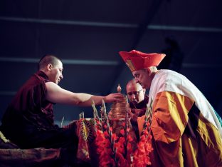 Day three in Dhagpo 2019: Thaye Dorje, His Holiness the 17th Gyalwa Karmapa, on the final day of his visit to Dhagpo Kagyu Ling. Photo / Tokpa Korlo