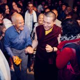 Thaye Dorje, His Holiness the 17th Gyalwa Karmapa, Sangyumla and their son Thugseyla arrive at the Europe Center in Germany. Photo / Tokpa Korlo