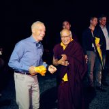 Thaye Dorje, His Holiness the 17th Gyalwa Karmapa, Sangyumla and their son Thugseyla arrive at the Europe Center in Germany. Photo / Tokpa Korlo