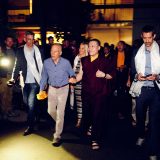 Thaye Dorje, His Holiness the 17th Gyalwa Karmapa, Sangyumla and their son Thugseyla arrive at the Europe Center in Germany. Photo / Tokpa Korlo