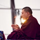 Thaye Dorje, His Holiness the 17th Gyalwa Karmapa, gave teachings on the 37 Practices of a Bodhisattva to over 6,000 students at the Europe Center in Germany. Photo / Tokpa Korlo