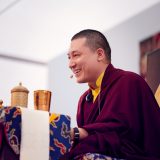 Thaye Dorje, His Holiness the 17th Gyalwa Karmapa, gave teachings on the 37 Practices of a Bodhisattva to over 6,000 students at the Europe Center in Germany. Photo / Tokpa Korlo