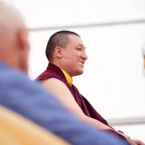 Thaye Dorje, His Holiness the 17th Gyalwa Karmapa, gave teachings on the 37 Practices of a Bodhisattva to over 6,000 students at the Europe Center in Germany. Photo / Tokpa Korlo