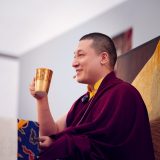 Thaye Dorje, His Holiness the 17th Gyalwa Karmapa, gave teachings on the 37 Practices of a Bodhisattva to over 6,000 students at the Europe Center in Germany. Photo / Tokpa Korlo