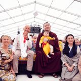 Traditional welcome ceremony for Thaye Dorje, His Holiness the 17th Gyalwa Karmapa, and Thugseyla at the Europe Center in Germany. Photo / Tokpa Korlo