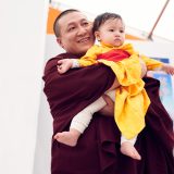 Traditional welcome ceremony for Thaye Dorje, His Holiness the 17th Gyalwa Karmapa, and Thugseyla at the Europe Center in Germany. Photo / Tokpa Korlo