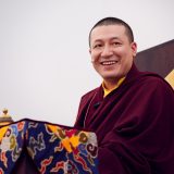 Traditional welcome ceremony for Thaye Dorje, His Holiness the 17th Gyalwa Karmapa, and Thugseyla at the Europe Center in Germany. Photo / Tokpa Korlo