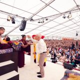 Traditional welcome ceremony for Thaye Dorje, His Holiness the 17th Gyalwa Karmapa, and Thugseyla at the Europe Center in Germany. Photo / Tokpa Korlo