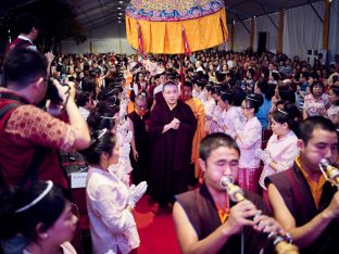 Thaye Dorje, His Holiness the 17th Gyalwa Karmapa, visits Indonesia in November 2019. Photo / Tokpa Korlo