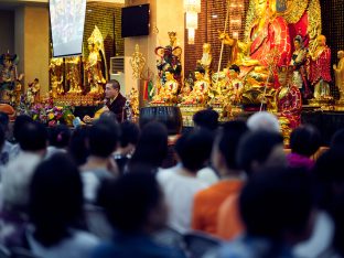 Thaye Dorje, His Holiness the 17th Gyalwa Karmapa, visits Indonesia in November 2019. Photo / Tokpa Korlo