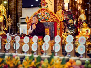 Thaye Dorje, His Holiness the 17th Gyalwa Karmapa, visits Indonesia in November 2019. Photo / Tokpa Korlo