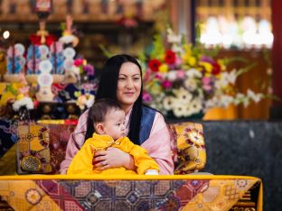 Sangyumla and Thugsey on the last day of the Karmapa Public Course 2019