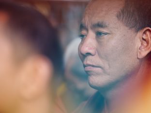 Thaye Dorje, His Holiness the 17th Gyalwa Karmapa, gives a Chenresig empowerment at Karma Temple, Bodh Gaya, India, December 2019. Photo / Tokpa Korlo