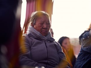 Thaye Dorje, His Holiness the 17th Gyalwa Karmapa, gives a Chenresig empowerment at Karma Temple, Bodh Gaya, India, December 2019. Photo / Tokpa Korlo