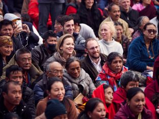 Thaye Dorje, His Holiness the 17th Gyalwa Karmapa, gives a Chenresig empowerment at Karma Temple, Bodh Gaya, India, December 2019. Photo / Tokpa Korlo