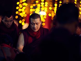 Thaye Dorje, His Holiness the 17th Gyalwa Karmapa, gives a Chenresig empowerment at Karma Temple, Bodh Gaya, India, December 2019. Photo / Tokpa Korlo