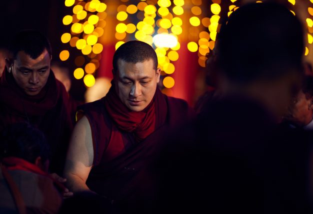 Thaye Dorje, His Holiness the 17th Gyalwa Karmapa, gives a Chenresig empowerment at Karma Temple, Bodh Gaya, India, December 2019. Photo / Tokpa Korlo
