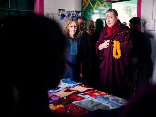 Thaye Dorje, His Holiness the 17th Gyalwa Karmapa, visits the Bodhi Tree School in Bodh Gaya, India, in December 2019 (Photo/Tokpa Korlo)