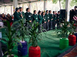 Thaye Dorje, His Holiness the 17th Gyalwa Karmapa, visits the Bodhi Tree School in Bodh Gaya, India, in December 2019 (Photo/Tokpa Korlo)