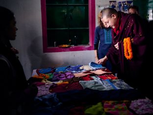 Thaye Dorje, His Holiness the 17th Gyalwa Karmapa, visits the Bodhi Tree School in Bodh Gaya, India, in December 2019 (Photo/Tokpa Korlo)