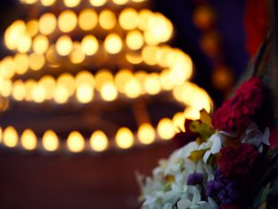 Thaye Dorje, His Holiness the 17th Gyalwa Karmapa, presides over prayers on the opening day of the Kagyu Monlam in Bodh Gaya, India, in December 2019 (Photo/Tokpa Korlo)