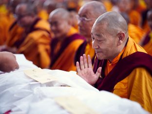 Thaye Dorje, His Holiness the 17th Gyalwa Karmapa, on day two of the 2019 Kagyu Monlam, Bodh Gaya, India, December 2019 (Photo/Tokpa Korlo))