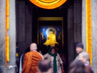 Thaye Dorje, His Holiness the 17th Gyalwa Karmapa, on day two of the 2019 Kagyu Monlam, Bodh Gaya, India, December 2019 (Photo/Tokpa Korlo))