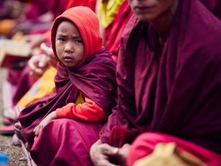 Thaye Dorje, His Holiness the 17th Gyalwa Karmapa, on day two of the 2019 Kagyu Monlam, Bodh Gaya, India, December 2019 (Photo/Tokpa Korlo))