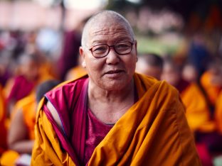 Thaye Dorje, His Holiness the 17th Gyalwa Karmapa, on day two of the 2019 Kagyu Monlam, Bodh Gaya, India, December 2019 (Photo/Tokpa Korlo))